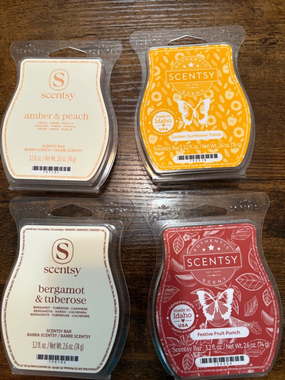 Four Scentsy Wax Bars